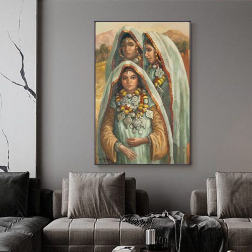 Tableau trois femme berbère marocaine