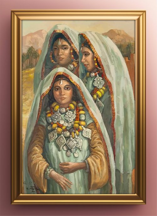 Tableau trois femme berbère marocaine