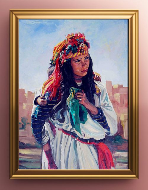 Tableau TBOURIDA Peinture Acrylique Théme Marocain